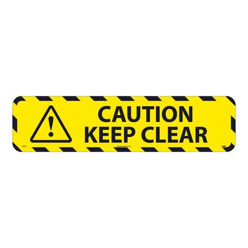Main product image of Caution Keep Clear Vinyl Restroom Adhesive Floor Sign, WFS50