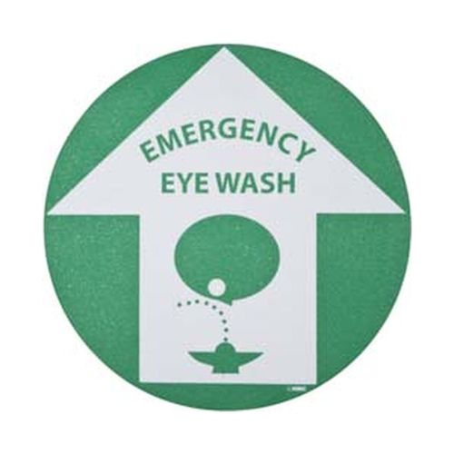 Main product image of 17" Dia. Emergency Eye Wash Vinyl First Aid Adhesive Backed Floor Sign, WFS5