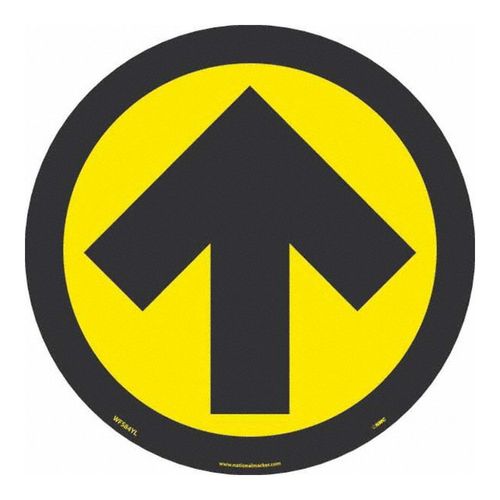 Main product image of 8" Dia. Blank Vinyl Entrance & Directional & Exit Adhesive Backed Floor Sign, WFS84YL10