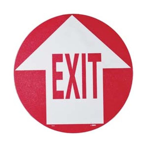 Main product image of 17" Dia. Exit Vinyl Entrance & Directional & Exit Adhesive Backed Floor Sign, WFS9