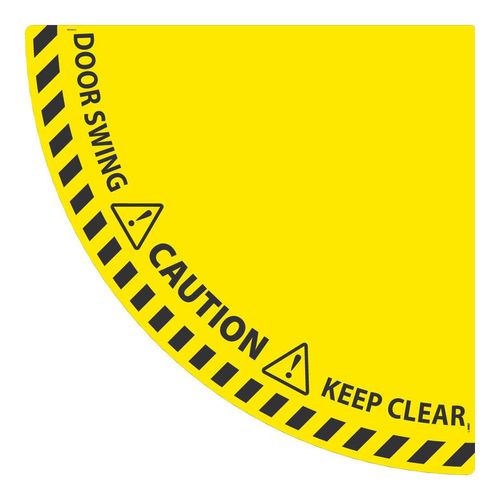 Main product image of 28" x 28" Door Swing Area Keep Area Clear Workplace/Safety Floor Sign, WFSM101
