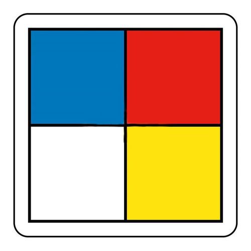 Main product image of 1" x 1" Diamond Boxes Paper Hazardous Material Label, WML1