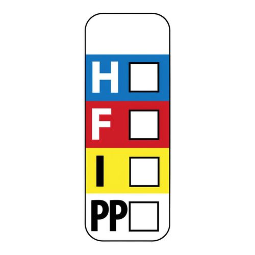 Main product image of 1" x 3" H F I Pp Paper Hazardous Material Label, WOL4