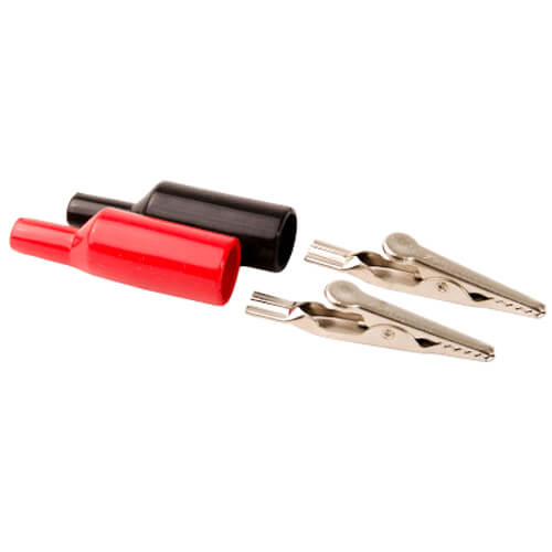 Main product image of 2 Red & 2 Black Boots w/ 4 Alligator Clips