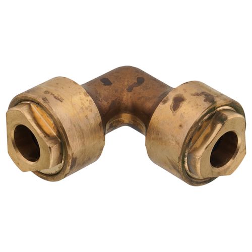 Main product image of 3/8" OD ACP Brass Push-Fit 90-Degree Elbow
