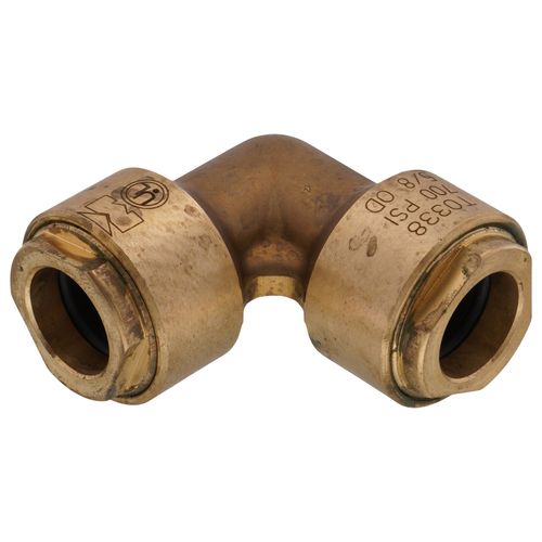 Main product image of 5/8" OD ACP Brass Push-Fit 90-Degree Elbow