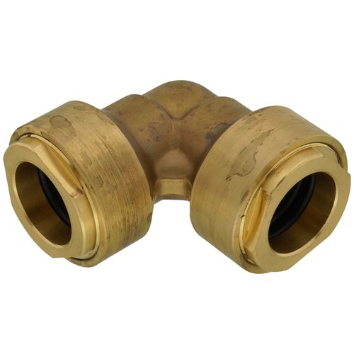 Main product image of 7/8" OD ACP Brass Push-Fit 90-Degree Elbow