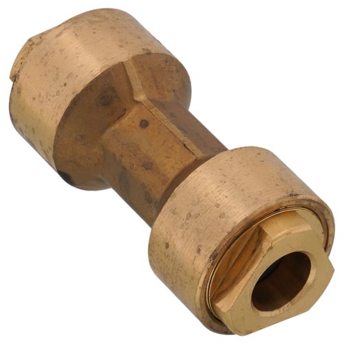 Main product image of 3/8" OD ACP Brass Push-Fit Coupling, Staked Stop