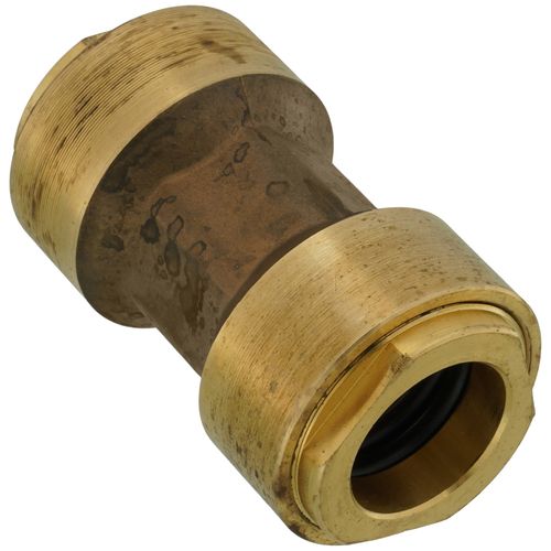Main product image of 7/8" OD ACP Brass Push-Fit Coupling, Staked Stop