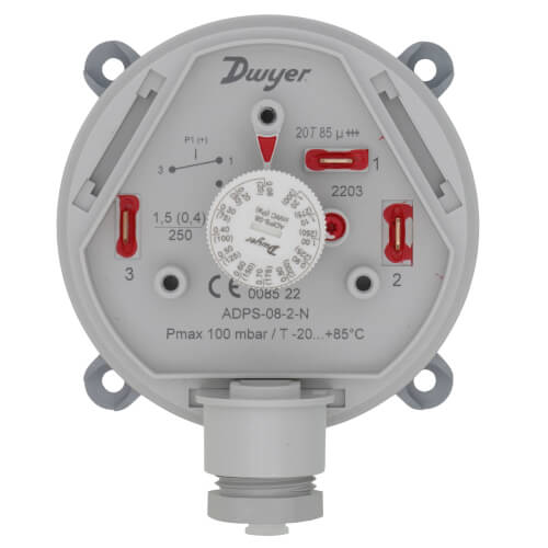 ADPS082N Dwyer ADPS082N Adjustable Differential Pressure Switch w/ M20 Connection (.08