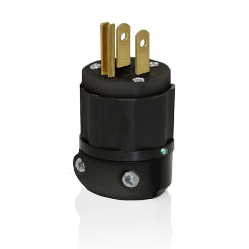 Main product image of 15A, 125V NEMA 5-15P, 2P, 3W, Plug, Straight Blade, Grounding, Power Indication (Black)