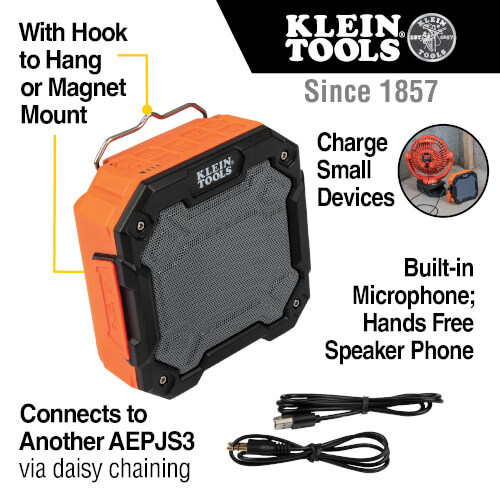 Main product image of Bluetooth Jobsite Speaker with Magnet and Hook