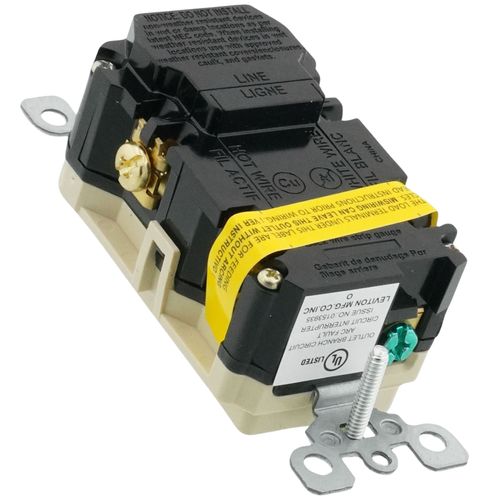Main product image of 15A, Self Test, Tamper-Resistant AFCI Duplex Receptacle w/ LED Indicator Light & Wallplate (120V) - Ivory
