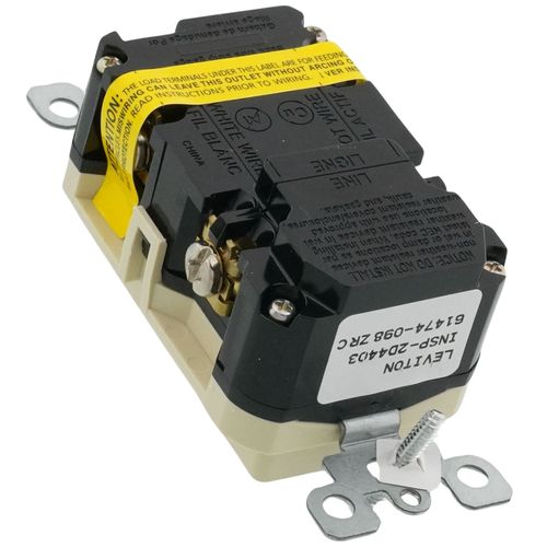 Main product image of 20A, Self Test, Tamper-Resistant AFCI Duplex Receptacle w/ LED Indicator Light & Wallplate (120V) - Ivory