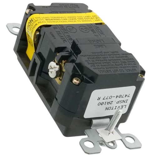 Main product image of 20A, Self Test, Tamper-Resistant AFCI Duplex Receptacle w/ LED Indicator Light & Wallplate (120V) - Brown