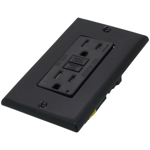 Main product image of 15A, Self Test, Tamper-Resistant Dual-Function AFCI/GFCI Outlet w/ LED Indicator Light (125V) - Black