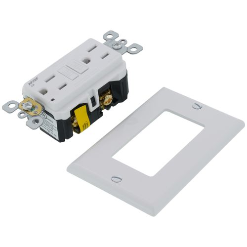 Main product image of SmartlockPro Tamper-Resistant AFCI/GFCI Receptacle, 15A, NEMA 5-15R - White (125V)