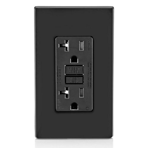 Main product image of 20A, Self Test, Tamper-Resistant Dual-Function AFCI/GFCI Outlet w/ LED Indicator Light (125V) - Black