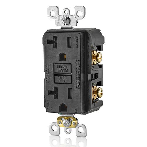Main product image of 20A, Self Test, Tamper-Resistant Dual-Function AFCI/GFCI Outlet w/ LED Indicator Light (125V) - Black