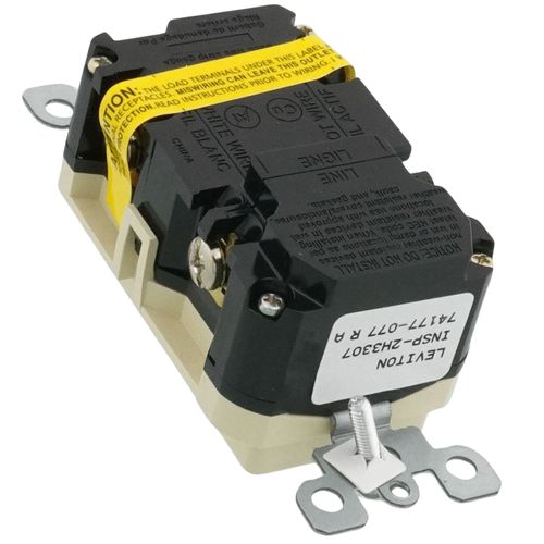 Main product image of 20A, Self Test, Tamper-Resistant Dual-Function AFCI/GFCI Outlet w/ LED Indicator Light (125V) - Ivory