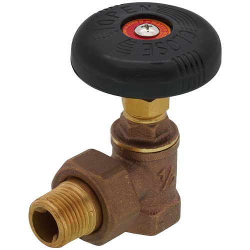 Main product image of 1/2" (FIP x Male Union) Hot Water Angle Radiator Valve, AHV-0500
