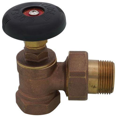 Main product image of 1" (FIP x Male Union) Hot Water Angle Radiator Valve, AHV-1000