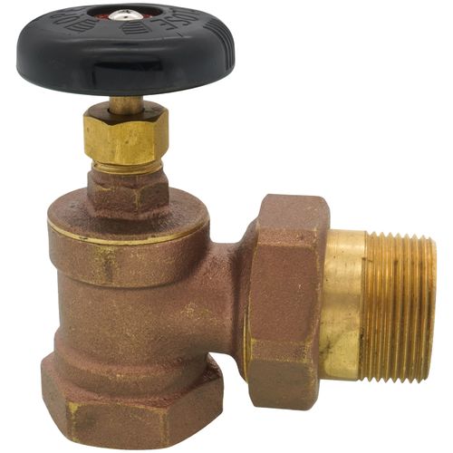 Main product image of 1-1/4" (FIP x Male Union) Hot Water Angle Radiator Valve, AHV-1250