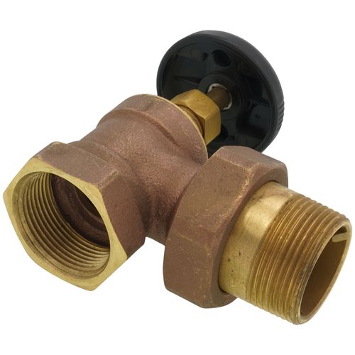 Main product image of 1-1/4" (FIP x Male Union) Hot Water Angle Radiator Valve, AHV-1250