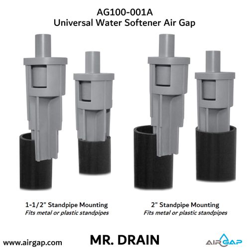 Main product image of Mr Drain Universal Air Gap for Water Softener and Filters w/ 1/2" OD or 5/8" ID Inlet