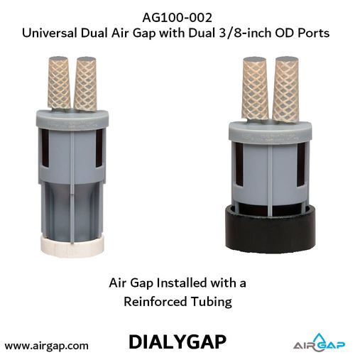 Main product image of Mr Drain Universal Dual Air Gap for Water Filters, w/ 3/8" OD Inlet Ports