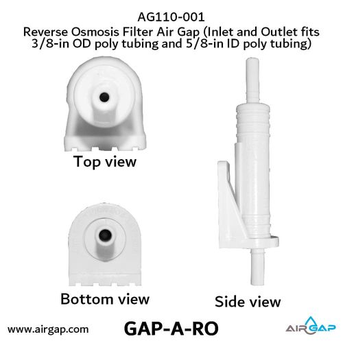 Main product image of Gap-A-Ro Reverse Osmosis Filter Air Gap, w/ 3/8" Inlet Ports and 3/8" Outlet (1/2 GPM)