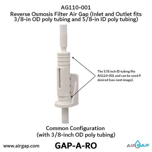Main product image of Gap-A-Ro Reverse Osmosis Filter Air Gap, w/ 3/8" Inlet Ports and 3/8" Outlet (1/2 GPM)
