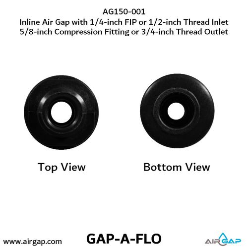 Main product image of Gap-A-Flo In-Line Air Gap w/ 1/4" FIP or 1/2" MIP Inlet