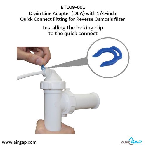 Main product image of Quick Connect Reverse Osmosis Drain Line Adapter w/ 1/4" Push-In Inlet