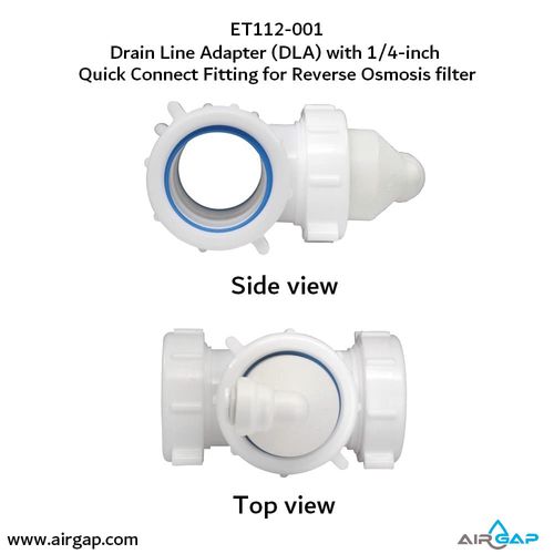 Main product image of Quick Connect Reverse Osmosis Drain Line Adapter w/ 1/4" Push-In Inlet (Commercial)