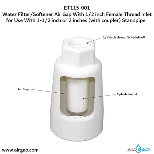 Main product image of Multi Purpose Air Gap For Water Filter and Softener, 1/2" NPT Schedule 40 Inlet