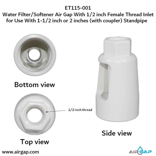 Main product image of Multi Purpose Air Gap For Water Filter and Softener, 1/2" NPT Schedule 40 Inlet