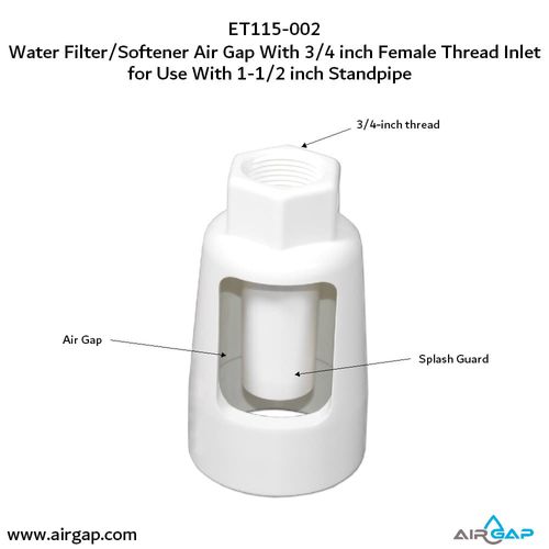 Main product image of Multi Purpose Air Gap For Water Filter and Softener, 3/4" NPT Schedule 40 Inlet