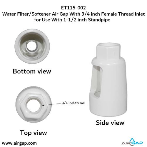 Main product image of Multi Purpose Air Gap For Water Filter and Softener, 3/4" NPT Schedule 40 Inlet