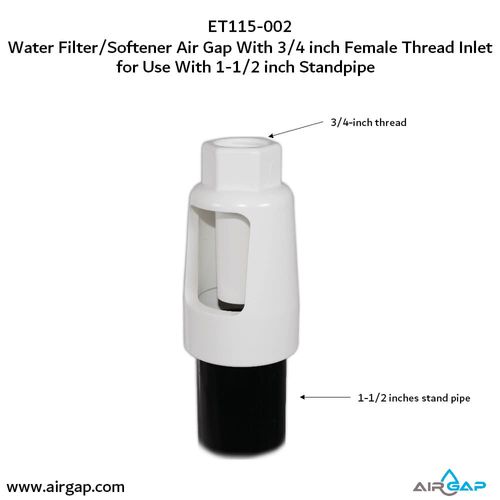 Main product image of Multi Purpose Air Gap For Water Filter and Softener, 3/4" NPT Schedule 40 Inlet