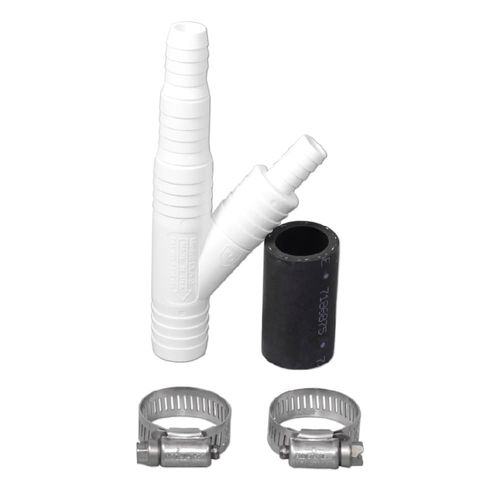 Main product image of Drain Line Adapter, 1/2" Barb Insert Inlet for Reverse Osmosis Water Filter and 7/8" Barb Insert Inlet for Dishwasher