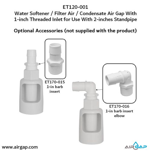 Main product image of Multi Purpose Air Gap For Water Filter and Softener, 1" NPT Schedule 40 Inlet