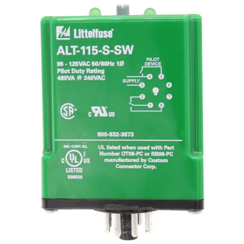 Main product image of SPDT 8 Pin Plug-In Alternating Relay (95-125V)