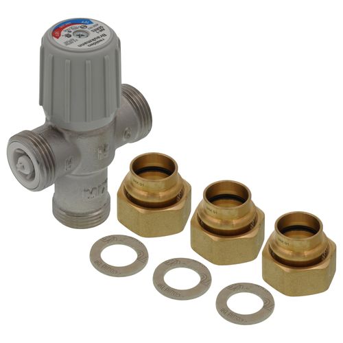Main product image of 3/4" Union Press Mixing Valve Lead Free (70-Degree F - 145-Degree F)