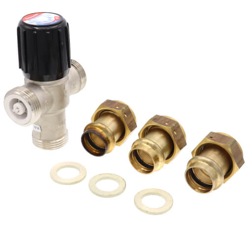 3/4" Union Press Mixing Valve Lead Free, ASSE 1070 (70-Degree F - 120-Degree F)