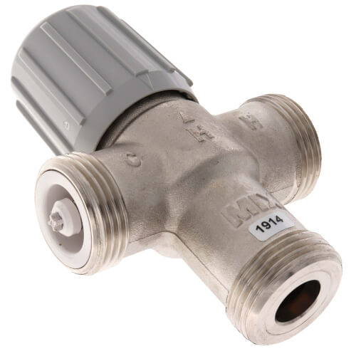 1" Lead Free Union Sweat Mixing Valve w/ Temperature Gauge (70-145F)