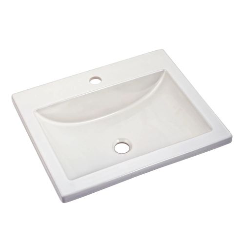 Main product image of 20" x 17" Studio Drop-In Sink With Center Hole Only (White)