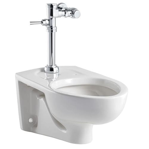 Main product image of Afwall Millennium Wall-Hung EverClean Toilet System w/ Manual Piston Flush Valve, 1.28 gpf/4.8 Lpf (White)