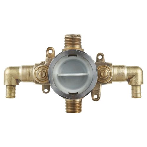 Main product image of Flash Shower Rough-In Valve w/ PEX Inlet Elbows/Universal Outlets w/ Screwdriver Stops, PEX Crimp, RU107ESS