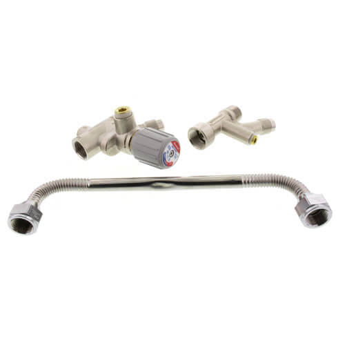 Main product image of DirectConnect Water Heater Kit w/ 3/4" Mixing Valve, 11" SS Corrugated Hose Connector (Lead Free)